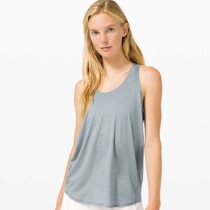 NWOT Lululemon Essential Tank *PLEATED Blue Cast Size 4